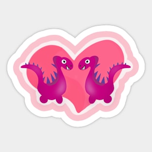 Dino valentines Sticker